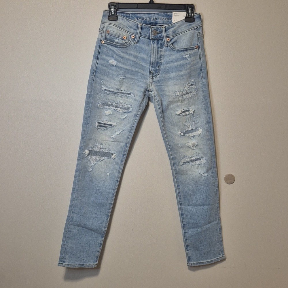 NWT American Eagle AirFlex+ Slim Light Wash Jeans 26x32 - Picture 3 of 10